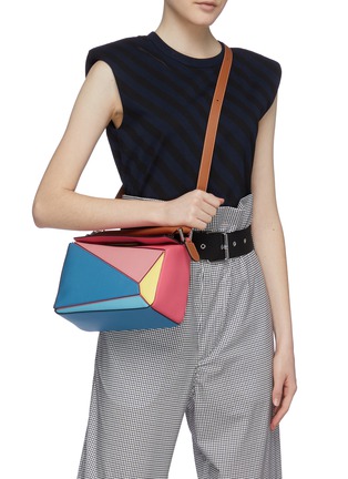 Figure View - Click To Enlarge - LOEWE - 'Puzzle' colourblock small leather bag