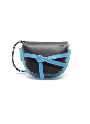 Main View - Click To Enlarge - LOEWE - 'Gate' small leather saddle bag