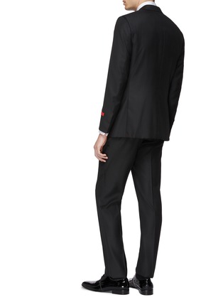 Back View - Click To Enlarge - ISAIA - Grosgrain peaked lapel Aquaspider wool twill tuxedo suit