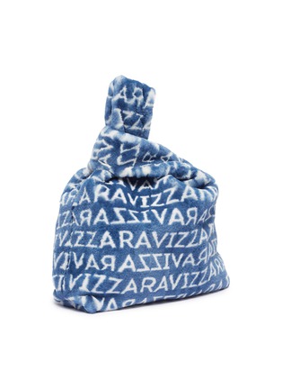 Detail View - Click To Enlarge - SIMONETTA RAVIZZA - 'Furrissima' logo print mink fur sac bag