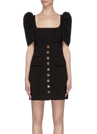 Main View - Click To Enlarge - C/MEO COLLECTIVE - 'Subscribe' puff sleeve dress