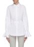 Main View - Click To Enlarge - C/MEO COLLECTIVE - 'Silenced' balloon sleeve belted shirt
