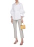 Figure View - Click To Enlarge - C/MEO COLLECTIVE - 'Silenced' balloon sleeve belted shirt