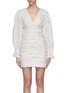 Main View - Click To Enlarge - C/MEO COLLECTIVE - 'Suffuse' puff sleeve pleated trim pinstripe dress