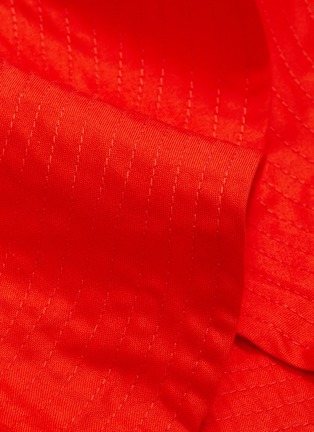Detail View - Click To Enlarge - C/MEO COLLECTIVE - 'Motivations' puff sleeve ruffle hem wrap dress