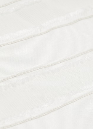 Detail View - Click To Enlarge - C/MEO COLLECTIVE - 'Solitude' flared textured stripe strapless dress