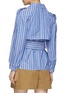 Back View - Click To Enlarge - C/MEO COLLECTIVE - 'Motivations' belted stripe double breasted shirt