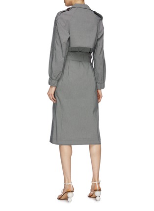 Back View - Click To Enlarge - C/MEO COLLECTIVE - 'Motivations' belted gingham check trench coat