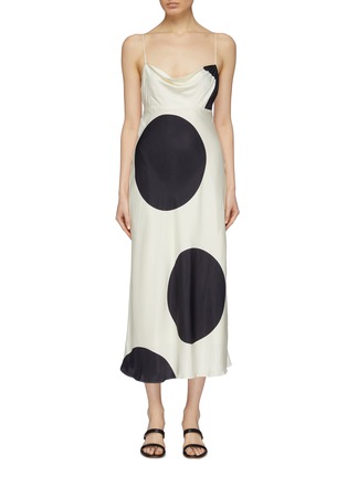Main View - Click To Enlarge - C/MEO COLLECTIVE - 'Sectional' oversized dot print bias dress