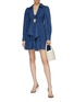 Figure View - Click To Enlarge - C/MEO COLLECTIVE - 'Kind To You' knot front tiered denim dress