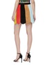 Back View - Click To Enlarge - ALICE & OLIVIA - 'Rudie' scalloped hem colourblock suede mini skirt