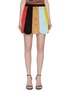 Main View - Click To Enlarge - ALICE & OLIVIA - 'Rudie' scalloped hem colourblock suede mini skirt