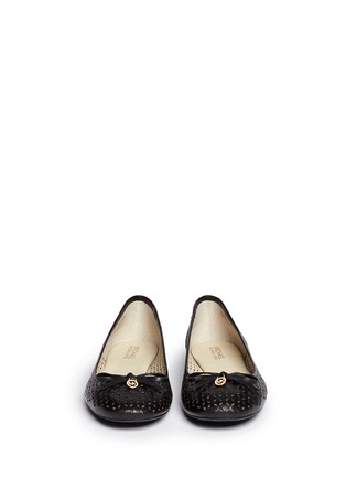 Figure View - Click To Enlarge - MICHAEL KORS - 'Olivia' floral perforated leather ballerinas