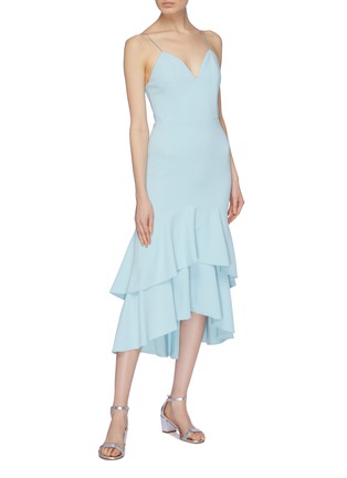 Figure View - Click To Enlarge - ALICE & OLIVIA - 'Amina' tiered flared hem sweetheart dress