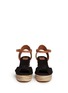 Figure View - Click To Enlarge - TORY BURCH - Knotted bow canvas espadrille platform sandals