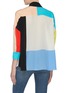 Back View - Click To Enlarge - ALICE & OLIVIA - 'Shaw' colourblock patchwork silk shirt