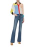 Figure View - Click To Enlarge - ALICE & OLIVIA - 'Shaw' colourblock patchwork silk shirt