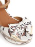 Detail View - Click To Enlarge - TORY BURCH - 'Penny' floral print canvas wedge sandals