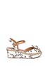 Main View - Click To Enlarge - TORY BURCH - 'Penny' floral print canvas wedge sandals