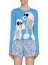 Main View - Click To Enlarge - ALICE & OLIVIA - 'Connie' strass poodle intarsia sweater