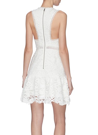 Back View - Click To Enlarge - ALICE & OLIVIA - 'Marleen' lace sleeveless V-neck dress