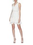Figure View - Click To Enlarge - ALICE & OLIVIA - 'Marleen' lace sleeveless V-neck dress