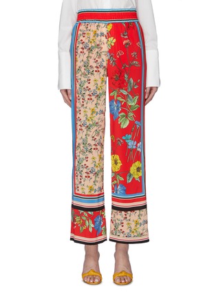 Main View - Click To Enlarge - ALICE & OLIVIA - 'Benny' mix floral print wide leg pants