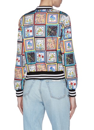 Back View - Click To Enlarge - ALICE & OLIVIA - 'Lonnie' reversible tile print bomber jacket