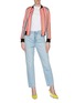 Figure View - Click To Enlarge - ALICE & OLIVIA - 'Lonnie' reversible tile print bomber jacket