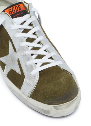 Detail View - Click To Enlarge - GOLDEN GOOSE - 'Superstar' metallic leather panel suede sneakers