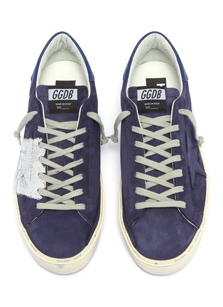 Detail View - Click To Enlarge - GOLDEN GOOSE - 'Hi Star' metallic colourblock leather flatform sneakers