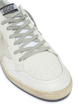 Detail View - Click To Enlarge - GOLDEN GOOSE - 'Ball Star' slogan print counter panelled sneakers