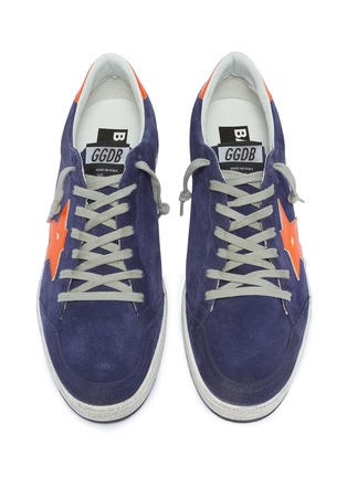Detail View - Click To Enlarge - GOLDEN GOOSE - 'Ball Star' slogan print counter suede sneakers