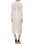 Back View - Click To Enlarge - DIANE VON FURSTENBERG - 'Leandra' scalloped broderie anglaise dress