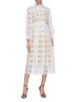 Figure View - Click To Enlarge - DIANE VON FURSTENBERG - 'Leandra' scalloped broderie anglaise dress