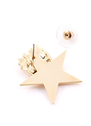 Detail View - Click To Enlarge - VENNA - Hamburger fries star stud mismatched earrings