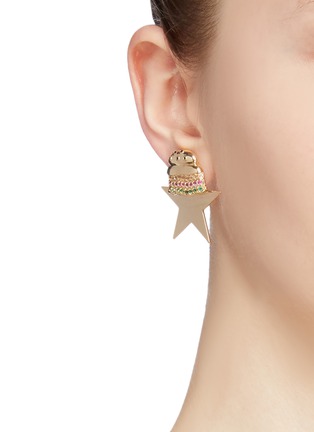 Figure View - Click To Enlarge - VENNA - Hamburger fries star stud mismatched earrings