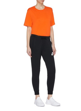 Figure View - Click To Enlarge - VICTORIA BECKHAM - x Reebok logo embroidered oversized T-shirt