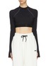 Main View - Click To Enlarge - VICTORIA BECKHAM - x Reebok logo jacquard zip back cropped top