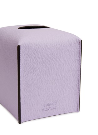 Detail View - Click To Enlarge - PINETTI - Liverpool square leather tissue box – Lavender