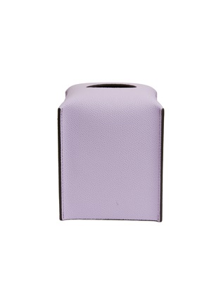Main View - Click To Enlarge - PINETTI - Liverpool square leather tissue box – Lavender