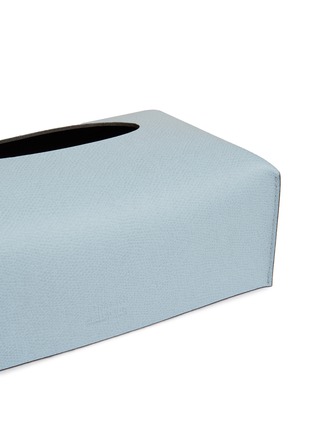 Detail View - Click To Enlarge - PINETTI - Liverpool rectangle leather tissue box – Arctic