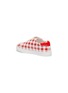 Detail View - Click To Enlarge - WINK - 'Ice Cream' logo patch gingham check leather kids sneakers