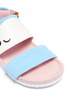Detail View - Click To Enlarge - WINK - 'Birkies' rainbow strap patchwork kids slingback sandals