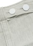Detail View - Click To Enlarge - CHRISTOPHER ESBER - Smocked belt linen utility mini wrap skirt