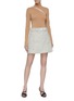 Figure View - Click To Enlarge - CHRISTOPHER ESBER - Smocked belt linen utility mini wrap skirt
