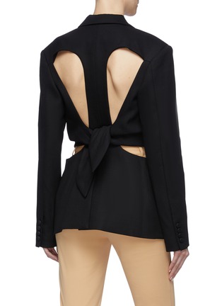 Back View - Click To Enlarge - CHRISTOPHER ESBER - Knot cutout back wool blazer