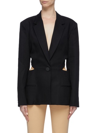 Main View - Click To Enlarge - CHRISTOPHER ESBER - Knot cutout back wool blazer