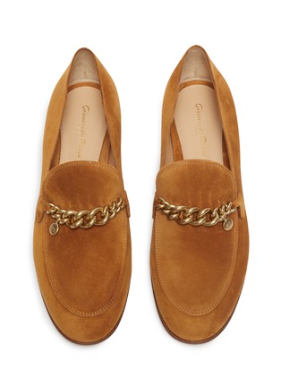 Detail View - Click To Enlarge - GIANVITO ROSSI - 'Kenton' chain suede loafers
