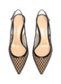 Detail View - Click To Enlarge - GIANVITO ROSSI - 'Fhnnene' fishnet slingback pumps